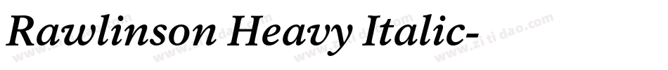 Rawlinson Heavy Italic字体转换